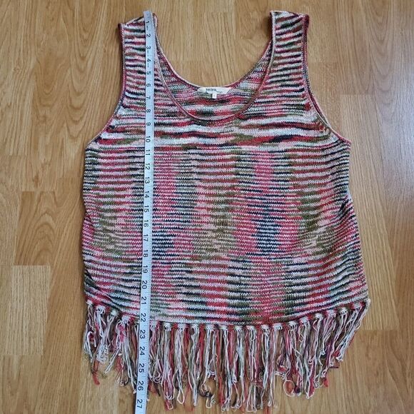 Rocks & Indigo Woven Tank  Fringe Sweater - Picture 7 of 11